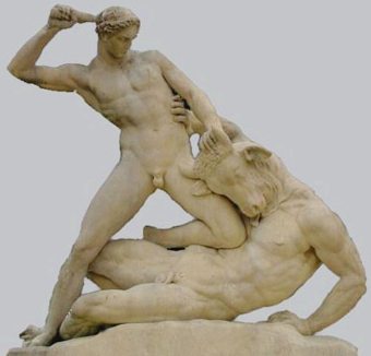 Theseus Minotaur killing
