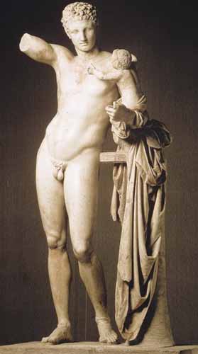 Hermes statue Praxiteles