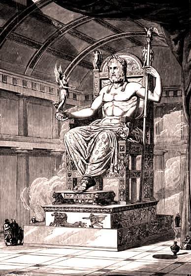 pictures of zeus god. Zeus God on his throne